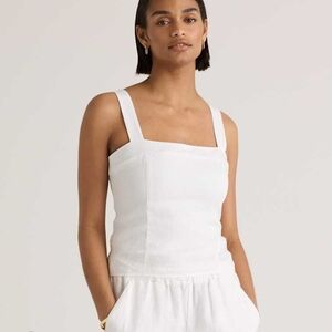 Quince White Sleeveless Blouse